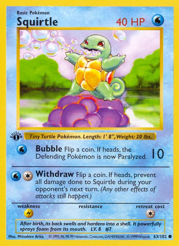 Squirtle Base Set card